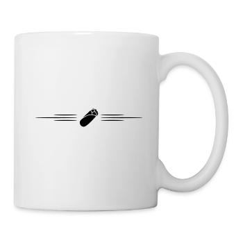Ligne de symbole sandwich - Mug blanc - blanc - Droite