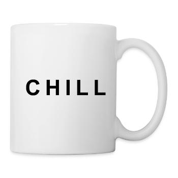 Motif avec l’inscription CHILL - Mug blanc - blanc - Droite
