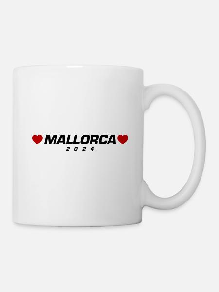 Mallorca 2024 Herz - Tasse - Weiß