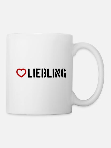 Liebling Herz - Tasse - Weiß