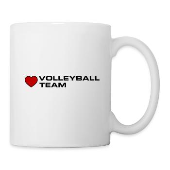 Cœur de l’équipe de volley-ball - Mug blanc - blanc - Droite