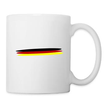 Deutschland Flagge - Tasse - Weiß - Rechts