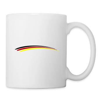 Deutschland Fahne - Tasse - Weiß - Rechts