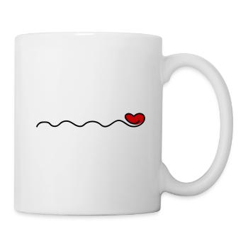 heart ornaments - Mug - white - Right