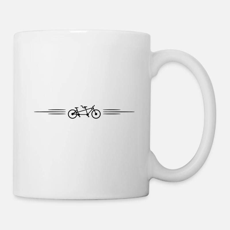 Fahrrad tandem linie - Tasse - Weiß