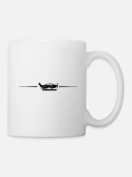 Ligne d’avion - Mug blanc - blanc