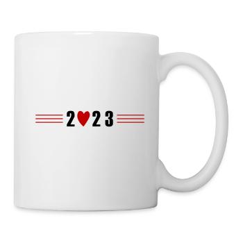 2023 Jahr Herz - Tasse - Weiß - Rechts