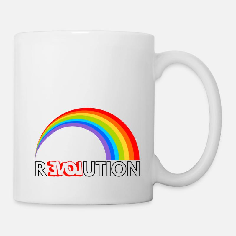 Revolution Love Rainbow - Tasse - Weiß