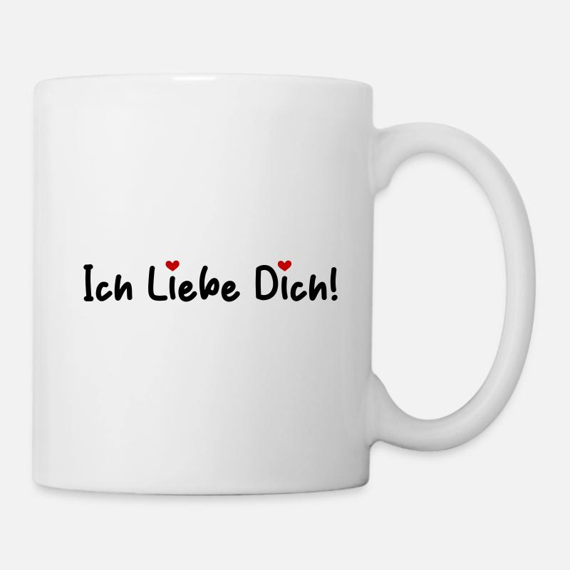 Ich Liebe Dich Valentinstag - Tasse - Weiß