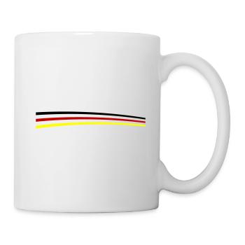 Deutschland Fahne Linie - Tasse - Weiß - Rechts