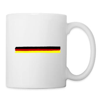Deutschland Flagge Symbol Linie - Tasse - Weiß - Rechts
