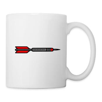 Darts Symbol Dartpfeil - Tasse - Weiß - Rechts