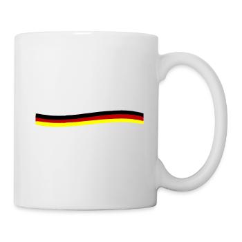 Deutschland Fahne Linie - Tasse - Weiß - Rechts