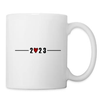 2023 Jahr Herz - Tasse - Weiß - Rechts