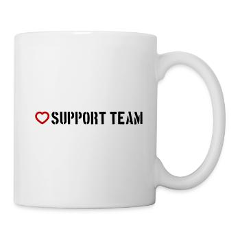 Support Team Herz - Tasse - Weiß - Rechts