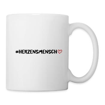Herzensmensch Herz - Tasse - Weiß - Rechts