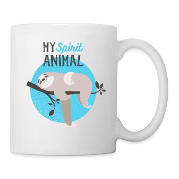 MY spirit animal- Faultier faul Tier Spaß - Mug - white - Right
