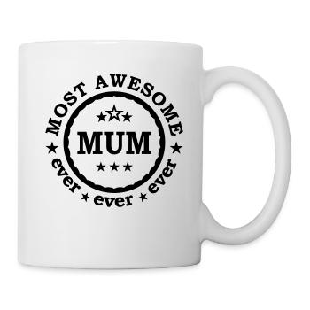 Beste Mutter ever Mutti Muttertag Mama Danke - Tasse - Weiß - Rechts