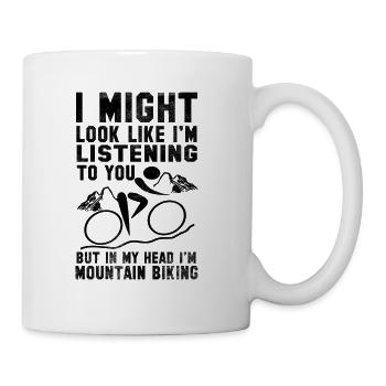 regarder comme je vous écoute - VTT - Mug blanc - blanc - Droite