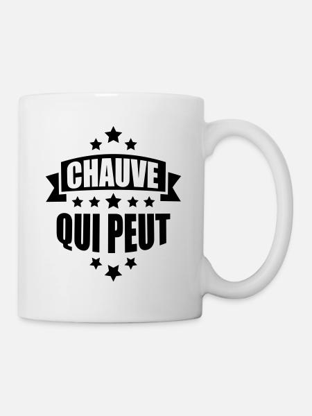 chauve qui peut - Mug blanc - blanc