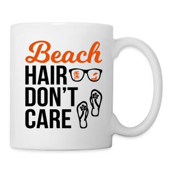 Beach Hair Don't Care - Tasse - Weiß - Rechts