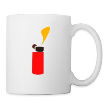 Lighter design as a gift idea - Mug - white - Right