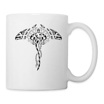 Maori Tattoo Weisheit schwarz - Tasse - Weiß - Rechts