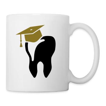 Dents avec chapeau de docteur pour dentiste dentiste - Mug blanc - blanc - Droite