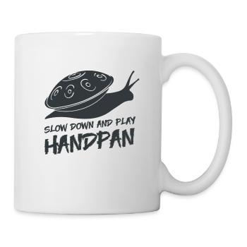 Handpan Hang Schnecke Music Sound T-Shirt Tee - Tasse - Weiß - Rechts