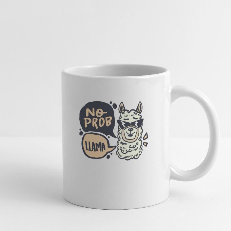 Lama Problem Alpaka Lustig Kamel no prob llama Tasse