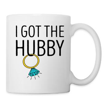 I Got The Hubby Diamant Ring Braut JGA - Tasse - Weiß - Rechts