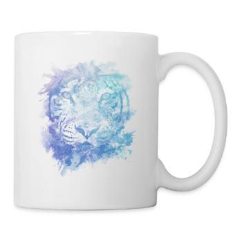 Tiger Face - Abstract Creative Watercolor Style - Mug - white - Right