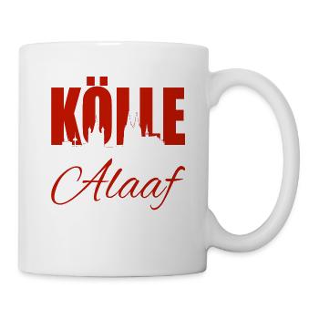 Kölle Alaaf Skyline Köln Rheinland Karneval - Tasse - Weiß - Rechts