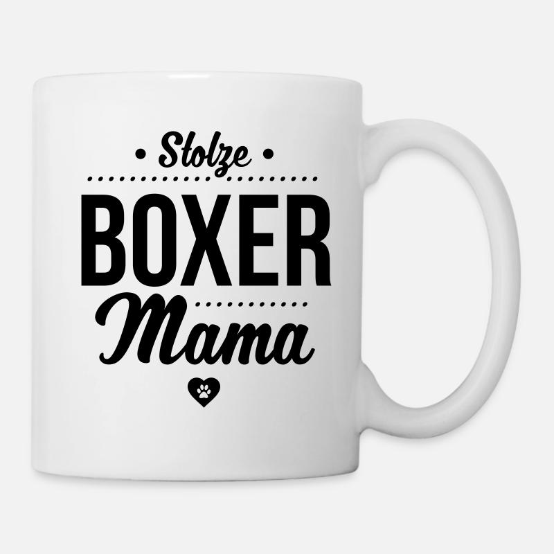 Fier Boxer Mama Heart - Mug blanc - blanc