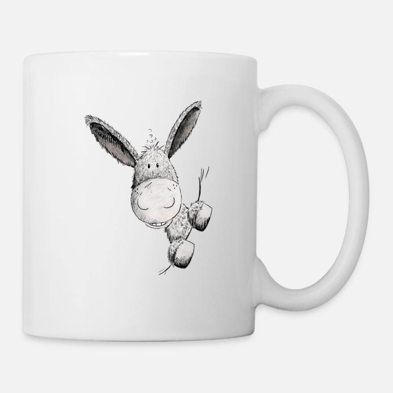 Heureux âne I âne I motif animal - Mug blanc - blanc
