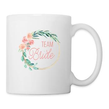 spring wreath team bride - Tasse - Weiß - Rechts