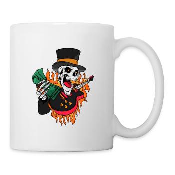 Skull guitar skull music instruments - Mug - white - Right