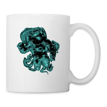 Diver sport diving suit sea bottom motif - Mug - white - Right