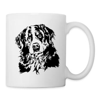 BERNER SENNENHUND Portrait de chien des chiens de Wilsign - Mug blanc - blanc - Droite