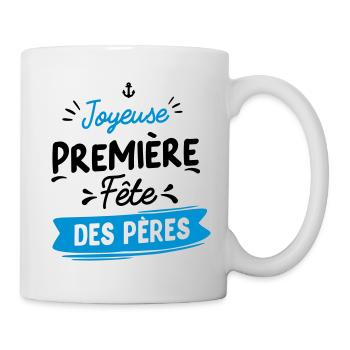 premiere fete pere - Mug blanc - blanc - Droite