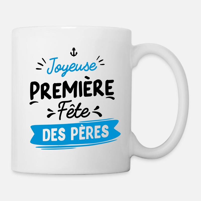 premiere fete pere - Mug blanc - blanc