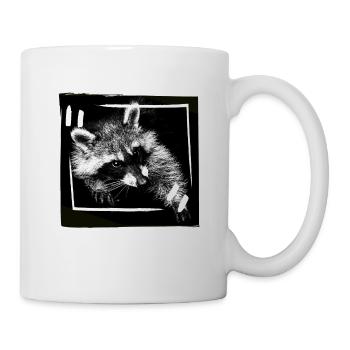Niedlicher Waschbär - Tasse - Weiß - Rechts