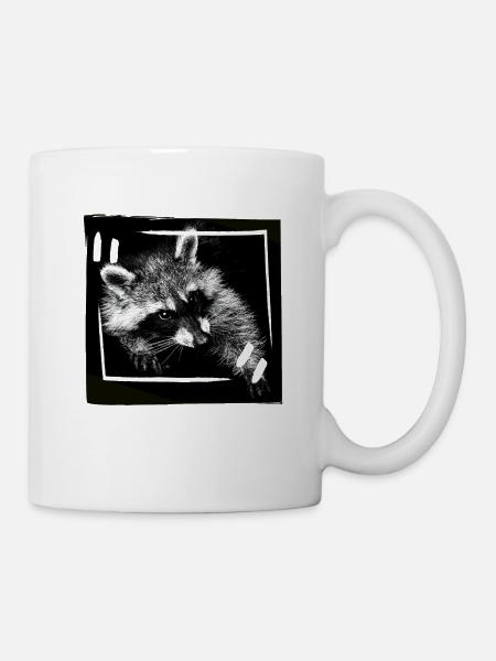 Niedlicher Waschbär - Tasse - Weiß