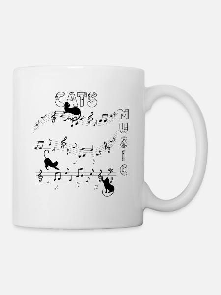 Musique de chats - Mug blanc - blanc
