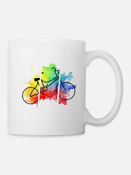 Vélo coloré - Mug blanc - blanc