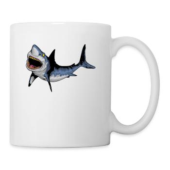 Requin prédateur Animaux marins Requin Requins Requin Blanc Motif - Mug blanc - blanc - Droite