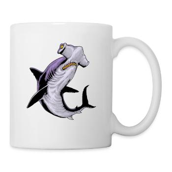 Requin poisson prédateur animal marin requin motif requin marteau - Mug blanc - blanc - Droite