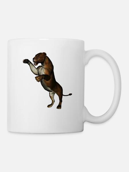 Löwin - Tasse - Weiß