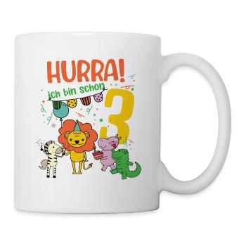 3. Geburtstag 3 Jahre Kinder - Tasse - Weiß - Rechts