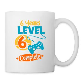 6th Birthday 6 Years Level 6 Complete Gift - Mug - white - Right